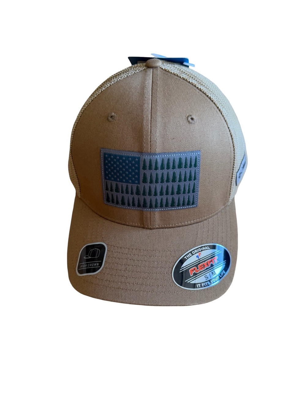 Columbia Unisex-Adult Mesh Tree Flag Ball Cap, Delta, Small/Medium NWT